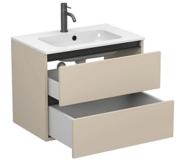 Тумба Miraggio Natura с раковиной Della 700 МДФ кашемир 8814856