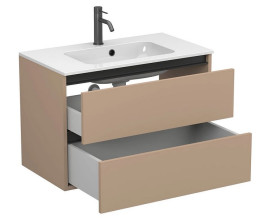 Тумба Miraggio Natura з раковиною Della 800 МДФ капучіно 8814870