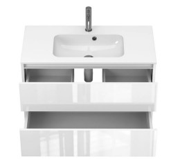 Тумба Miraggio Natura з раковиною Della 900 МДФ білий глянсовий 8814882