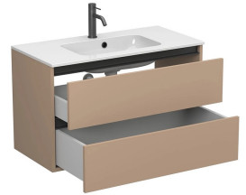 Тумба Miraggio Natura с раковиной Della 900 МДФ капучино 8814871