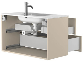 Тумба Miraggio Natura з раковиною Della 900 кашемір МДФ 8814859