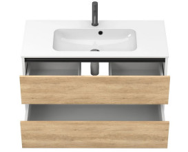 Тумба Miraggio Natura с раковиной Della 1000 ДСП дуб небраска/белый мат 8814819