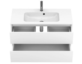 Тумба Miraggio Natura с раковиной Della 1000 МДФ/ДСП белый мат 8814801