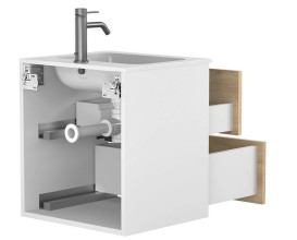 Тумба Miraggio Natura с раковиной Della 500 ДСП дуб небраска/белый мат 8814814