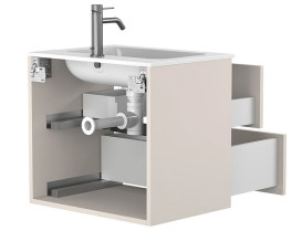 Тумба Miraggio Natura з раковиною Della 600 ДСП кашемір 8814807