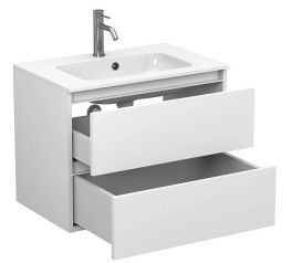 Тумба Miraggio Natura с раковиной Della 700 МДФ/ДСП белый мат 8814795