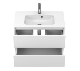 Тумба Miraggio Natura с раковиной Della 800 МДФ/ДСП белый мат 8814796