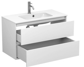 Тумба Miraggio Natura із раковиною Della 900 МДФ/ДСП білий мат 8814800