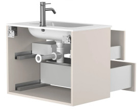 Тумба Miraggio Natura с раковиной Della 700 ДСП кашемир 8814808