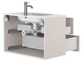 Тумба Miraggio Natura с раковиной Della 800 ДСП кашемир 8814809