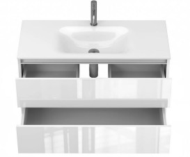 Тумба Miraggio Natura с раковиной Jessel 1000 МДФ белый глянцевый 8814888