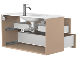 Тумба Miraggio Natura с раковиной Jessel 1000 МДФ капучино 8814877