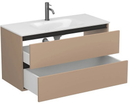 Тумба Miraggio Natura з раковиною Jessel 1000 МДФ капучіно 8814877