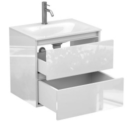 Тумба Miraggio Natura с раковиной Jessel 600 МДФ белый глянцевый 8814884