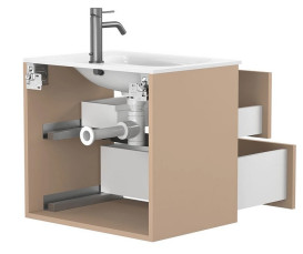 Тумба Miraggio Natura с раковиной Jessel 600 МДФ капучино 8814873