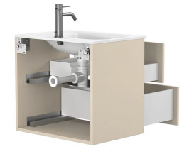 Тумба Miraggio Natura с раковиной Jessel 600 МДФ кашемир 8814861