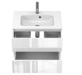 Тумба Miraggio Natura з раковиною Jessel 700 МДФ білий глянсовий 8814885