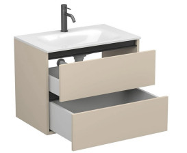 Тумба Miraggio Natura с раковиной Jessel 700 МДФ кашемир 8814862