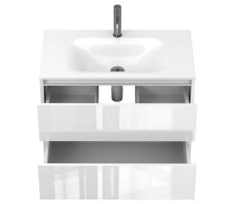 Тумба Miraggio Natura з раковиною Jessel 800 МДФ білий глянсовий 8814886