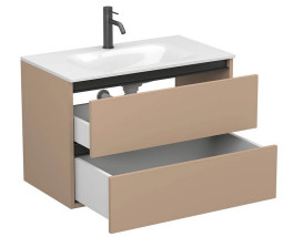 Тумба Miraggio Natura с раковиной Jessel 800 МДФ капучино 8814875