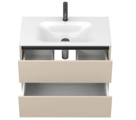 Тумба Miraggio Natura с раковиной Jessel 800 МДФ кашемир 8814863
