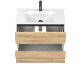 Тумба Miraggio Natura з раковиною Jessel 800 ДСП дуб небраска/білий мат 8814840