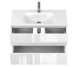 Тумба Miraggio Natura с раковиной Jessel 900 МДФ белый глянцевый 8814887