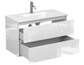 Тумба Miraggio Natura с раковиной Jessel 900 МДФ белый глянцевый 8814887