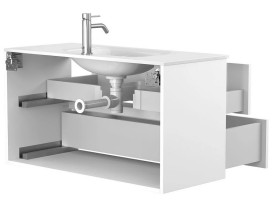 Тумба Miraggio Natura с раковиной Jessel 1000 МДФ/ДСП белый мат 8814804