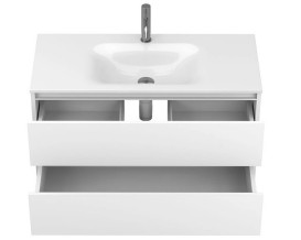 Тумба Miraggio Natura с раковиной Jessel 1000 МДФ/ДСП белый мат 8814804