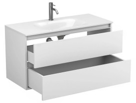 Тумба Miraggio Natura с раковиной Jessel 1000 МДФ/ДСП белый мат 8814804