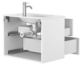 Тумба Miraggio Natura із раковиною Jessel 700 МДФ/ДСП білий мат 8814833