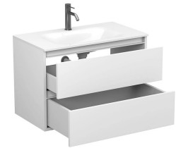 Тумба Miraggio Natura с раковиной Jessel 800 МДФ/ДСП белый мат 8814834