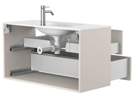 Тумба Miraggio Natura с раковиной Jessel 1000 ДСП кашемир 8814813