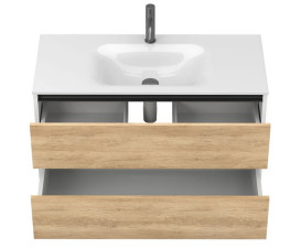 Тумба Miraggio Natura з раковиною Jessel 1000 ДСП дуб небраска/білий мат 8814821