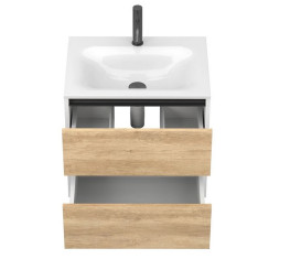 Тумба Miraggio Natura с раковиной Jessel 600 ДСП дуб небраска/белый мат 8814838