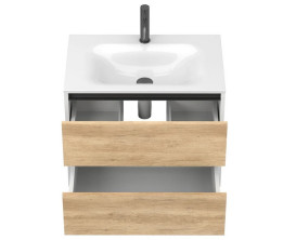 Тумба Miraggio Natura с раковиной Jessel 700 ДСП дуб небраска/белый мат 8814839