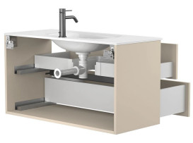 Тумба Miraggio Natura с раковиной Jessel 1000 МДФ кашемир 8814865