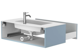 Тумба Miraggio Uno с раковиной Erica 1000 МДФ голубой 8815020