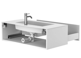 Тумба Miraggio Uno с раковиной Erica 1000 МДФ белый мат 8815009