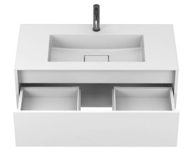 Тумба Miraggio Uno с раковиной Erica 1000 МДФ белый мат 8815009