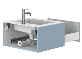 Тумба Miraggio Uno із раковиною Erica 600 МДФ блакитний 8815016