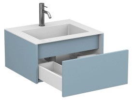 Тумба Miraggio Uno із раковиною Erica 600 МДФ блакитний 8815016