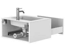 Тумба Miraggio Uno с раковиной Erica 600 МДФ белый мат 8815005