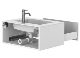 Тумба Miraggio Uno с раковиной Erica 700 МДФ белый глянцевый 8815011