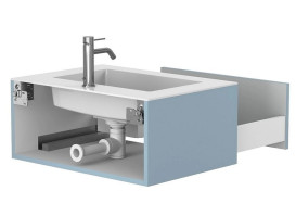 Тумба Miraggio Uno с раковиной Erica 700 МДФ голубой 8815017
