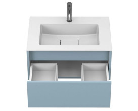 Тумба Miraggio Uno с раковиной Erica 700 МДФ голубой 8815017