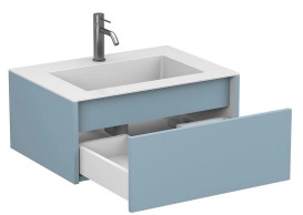 Тумба Miraggio Uno с раковиной Erica 700 МДФ голубой 8815017