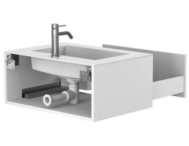 Тумба Miraggio Uno с раковиной Erica 700 МДФ белый мат 8815006