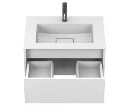 Тумба Miraggio Uno с раковиной Erica 700 МДФ белый мат 8815006
